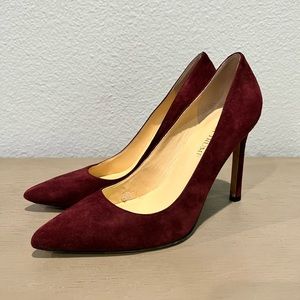 Ivanka Trump Marroon/Burgundy Suede Pumps